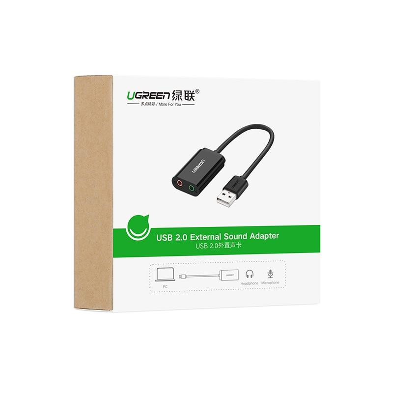 Зовнішня звукова карта Ugreen US205 (Чорна, 15см) Николаев - изображение 9