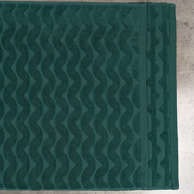 Махровий банний рушник Жакардовий Хвиля GM Textile 70х140см 500г/м2 (Зелений) Суми - фото 4