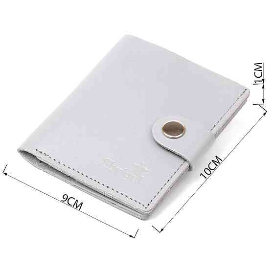 Практичное портмоне из натуральной кожи Shvigel 16514 Серый Киев