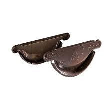 Заглушка желоба водосточной системы Budmat Flamingo 125\90 Темный шоколад 8019 Львов - изображение 1