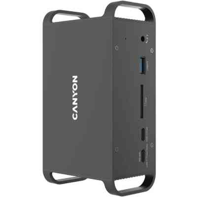 Порт-реплікатор Canyon Docking Station with 14 ports, with Type C female*4, USB3.0*2, USB2.0*2 (CNS-HDS95ST) Вінниця