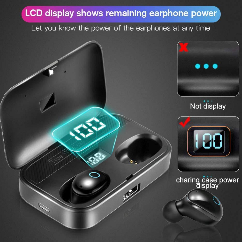 Бездротові навушники BlueTEK T28 TWS Bluetooth 5.0, Powerbank 3000мАг, IPX7 Водонепроникні, 120 годин роботи, Чорні Київ - фото 16