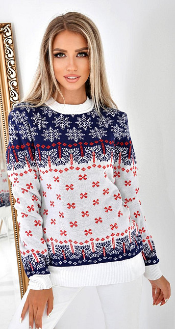 Светр зі сніжинками (52) Київ - фото 4