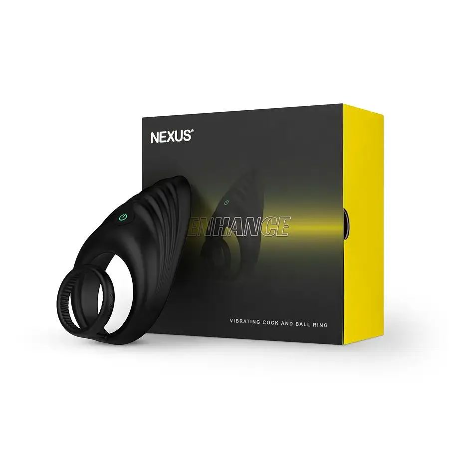 Ерекційне віброкільце Nexus Enhance Vibrating Cock and Ball Ring, подвійне Львів - фото 5