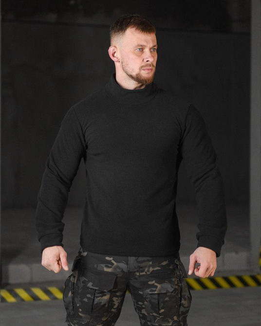 Гольф флисовый черный ВТ4789 Одесса - изображение 1