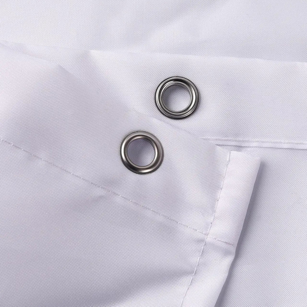 Шторка для ванної та душу з кільцями 180x180 см водостійка, шторка для ванної кімнати з гачками, колір білий Кам'янець-Подільський - фото 3