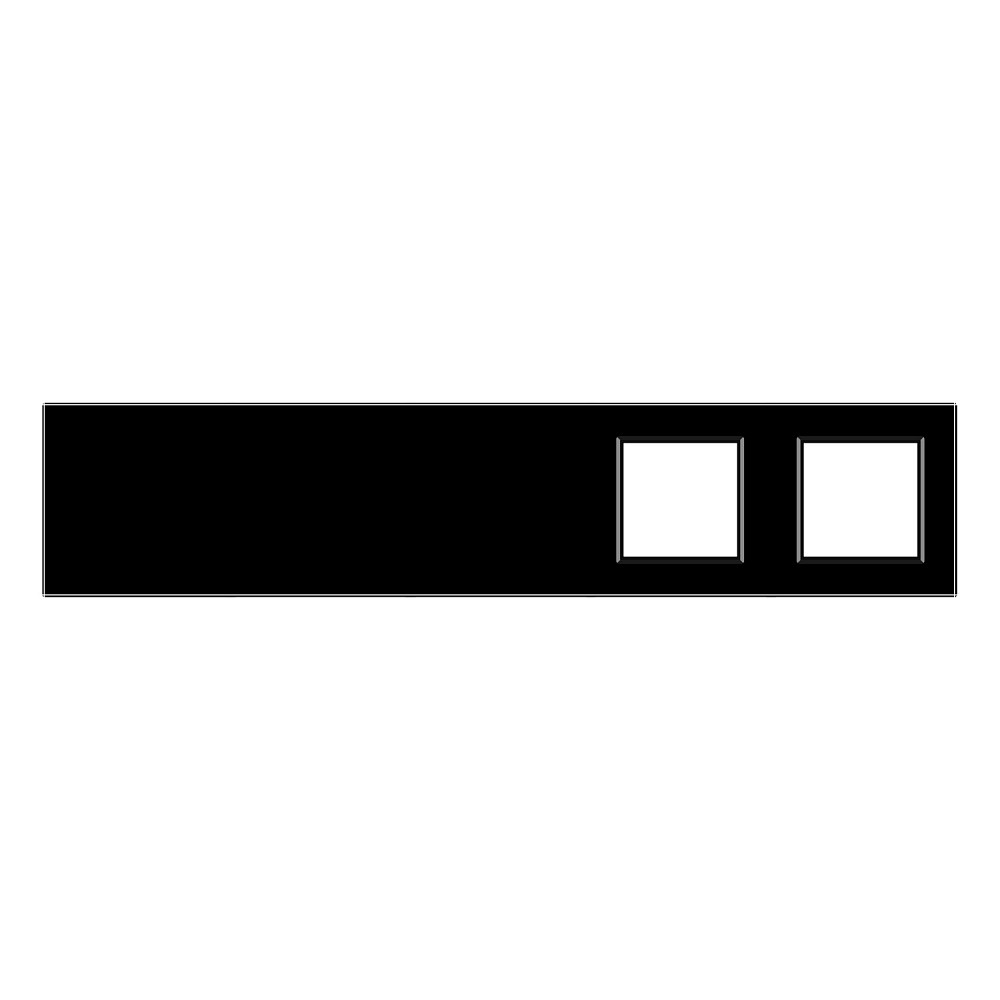 Рамка 5-постова порожня Х сенсорів 2 розетки (Х-Х-Х-0-0) LIVOLO, загартоване скло, чорна, 365×80 мм (VL-P700/00/00/E/E-10B) Коломия - фото 6