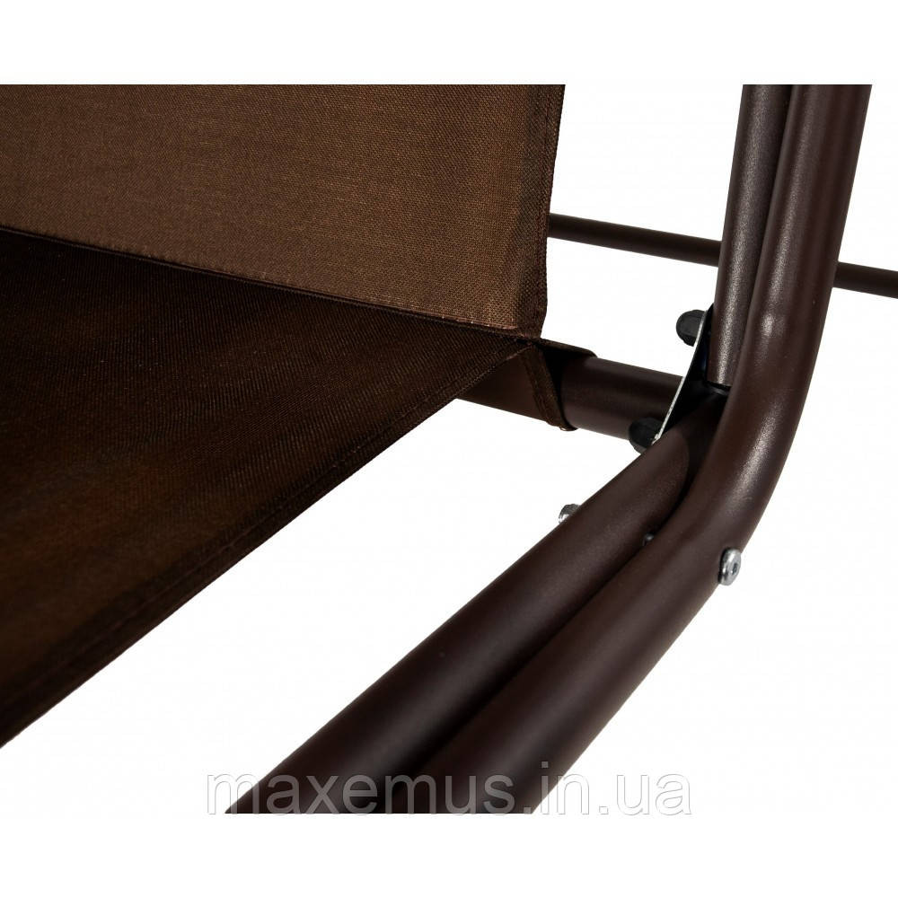 Садовые качели Bonro Relax для сада и дачи 3-х местная качели с навесом коричневая Мостиська - фото 18