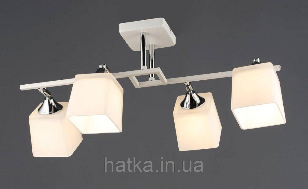 Люстра стельова VALESO B N6646/4 WT+CR на 4 плафони Київ - фото 1