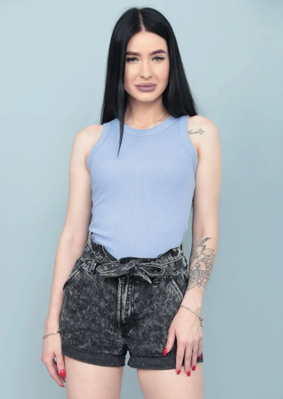 Майка жіноча рубчик 42-44 блакитний Київ - фото 2