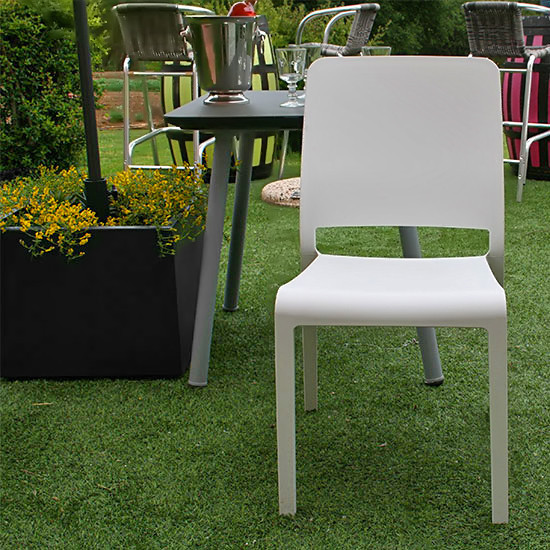 Стілець садовий пластиковий Evolutif Charlotte Deco Chair, білий Київ - фото 9