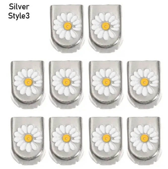 Фіксатори на шнурки Сріблястий з квіткою Смела - изображение 1