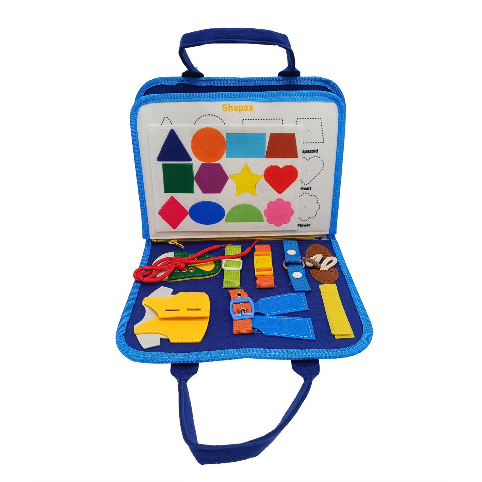 Детская развивающая сумочка-логика XX45285-3 тактильные, развивающие упражнения, из фетра Винница - изображение 2