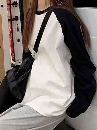 Жіночий повсякденний оверсайз лонгслів з двонитки Одеса