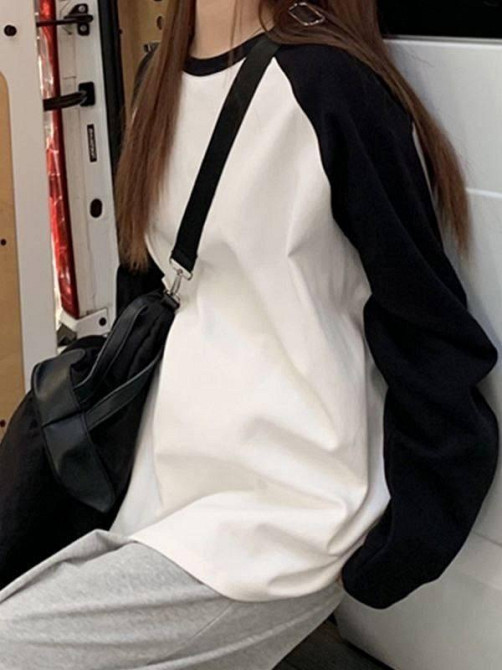 Жіночий повсякденний оверсайз лонгслів з двонитки Одеса - фото 5