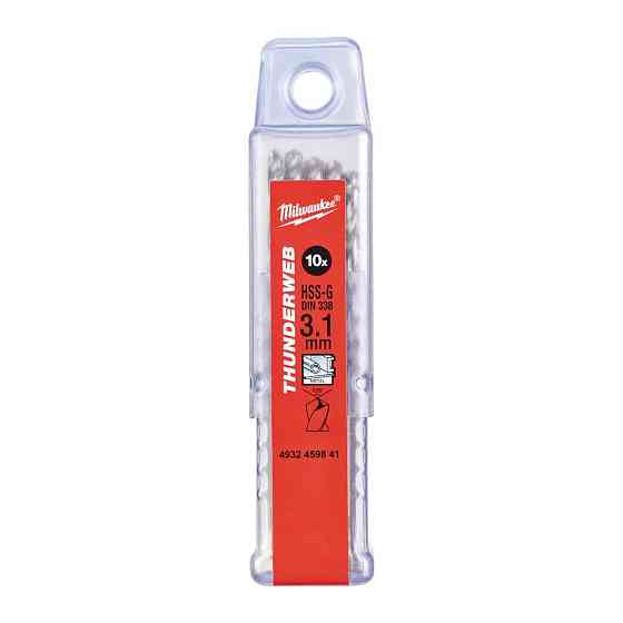 Свердло по металу THUNDERWEB HSS-G MILWAUKEE DIN338, діаметр 3,1 х 65 мм, (10шт) Одеса