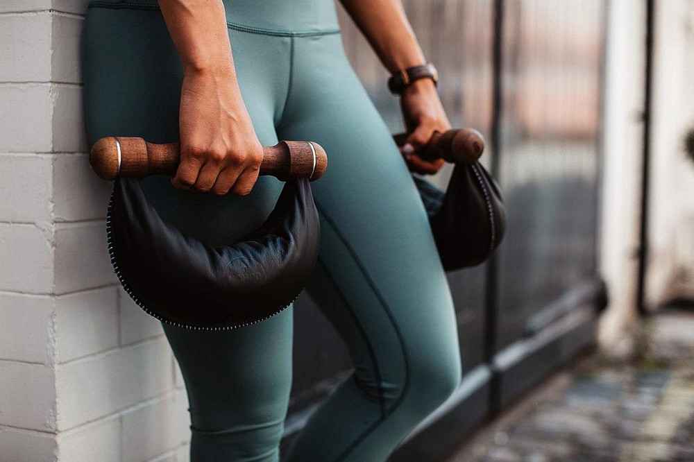 Набір гантелі з підставкою SwingBell Tower NOHRD 2-8 кг Oak Vintage Leather Київ - фото 6