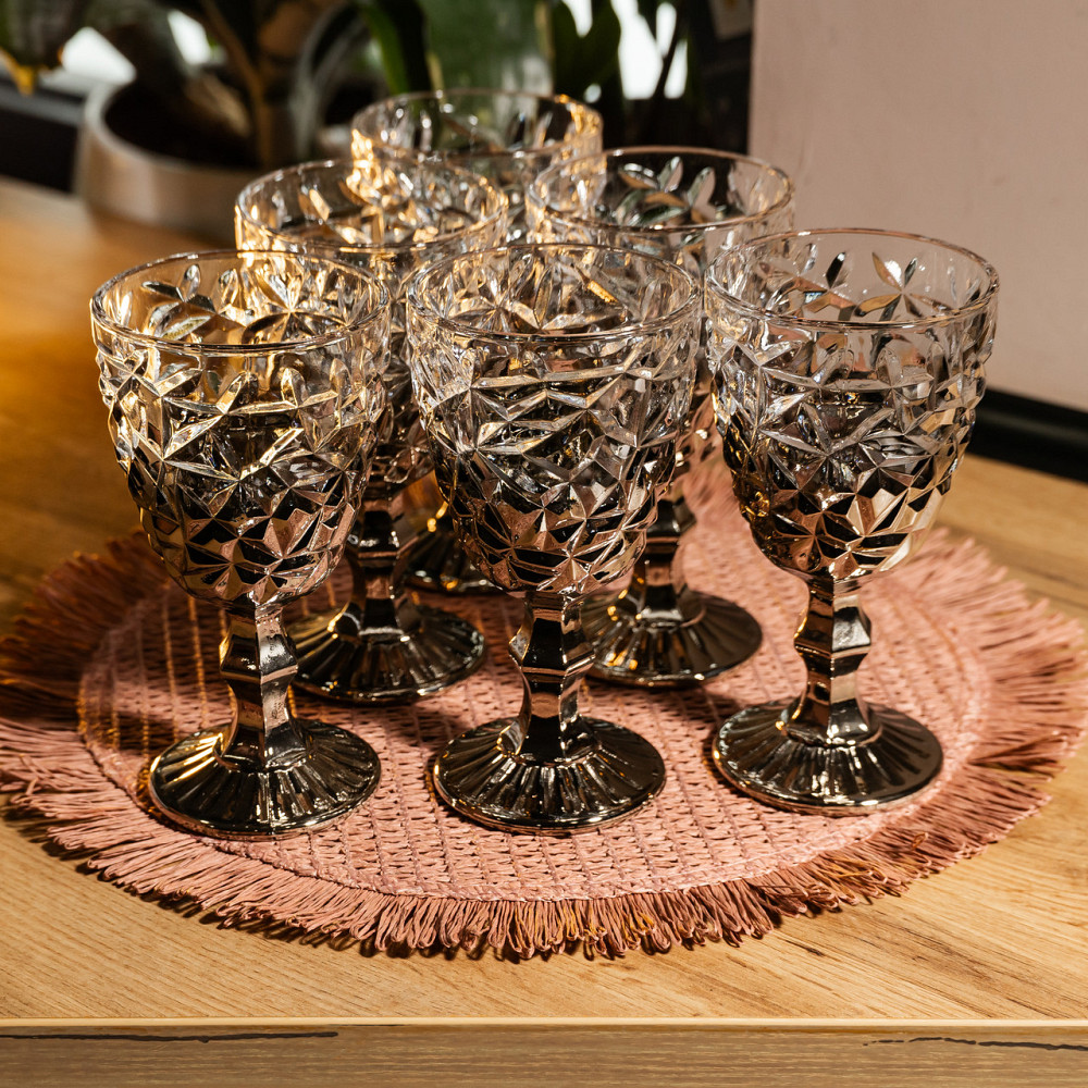 Набір келихів для вина 6 штук 340 мл винні келихи на ніжці скляні фужери для вина подарункові HP-19-181 Коломия - фото 3