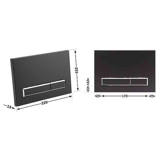 Панель змиву для унітаза Qtap Nest QT0111M08V1091MB Київ