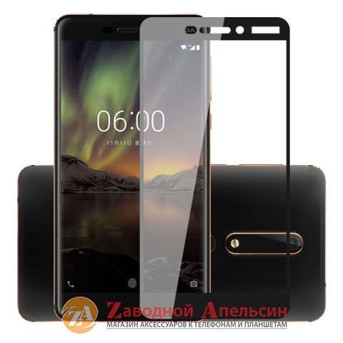 Защитное стекло Nokia 6 Full Tempered Glass Одесса - изображение 1