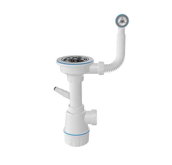 VALESO Комплект: Мийка Aria 5851 чорна + Змішувач BG76 чорний + Сифон 1041 Киев