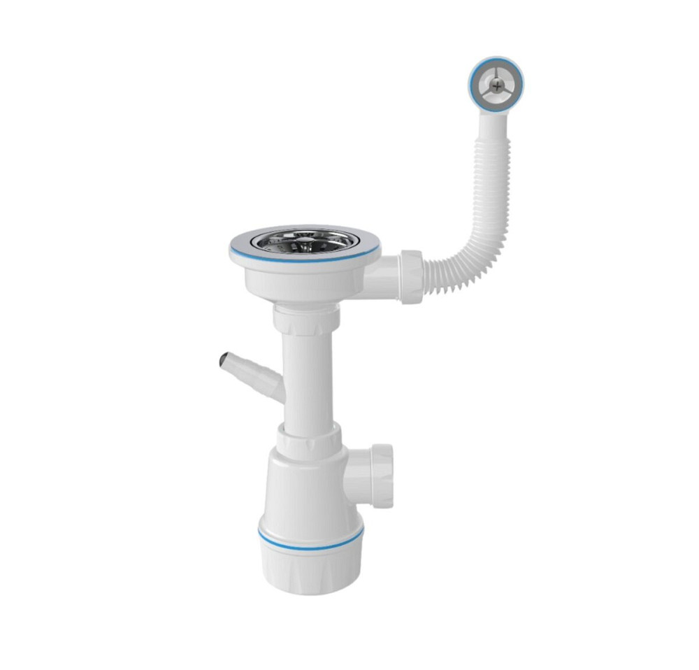 VALESO Комплект: Мийка Aria 5851 чорна + Змішувач BG76 чорний + Сифон 1041 Київ - фото 6