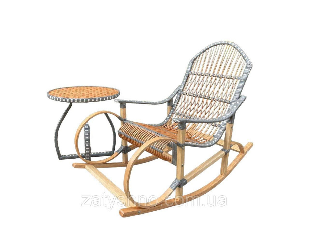 Плетеное кресло качалка со столом Киев - изображение 4