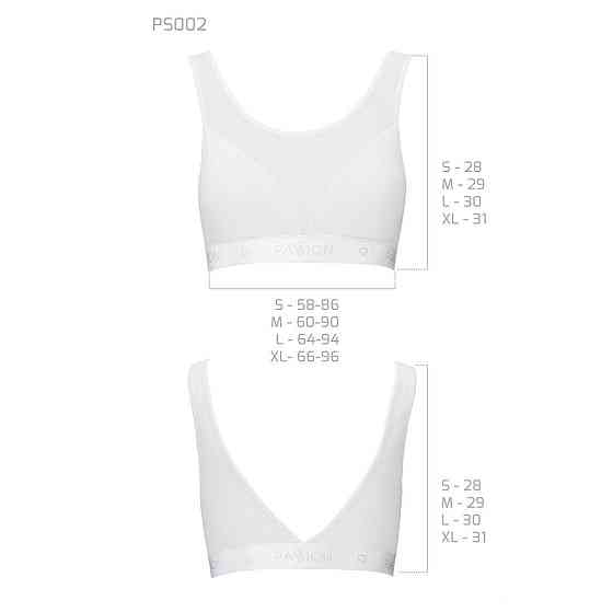 Топ з прозорою вставкою Passion PS002 TOP S, white Sex Aura Київ