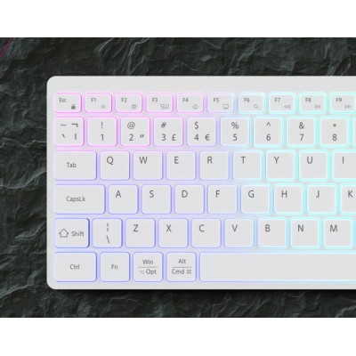 Клавиатура Canyon HKB-W11 Slim Dual Mode Wireless/Bluetooth RGB UA White (CNS-HBTK11W) Винница - изображение 6