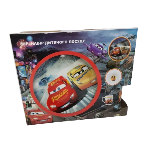 Набір дитячого посуду Тачки 3 пр.:(тарілка/миска/чашка) TO-8 Interos Житомир - изображение 3