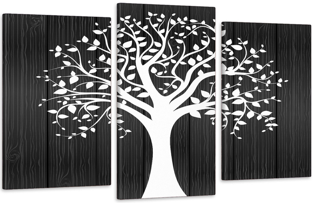 Модульна картина у вітальню/ спальню Біле дерево Art-553_3 100x150 см Київ - фото 1