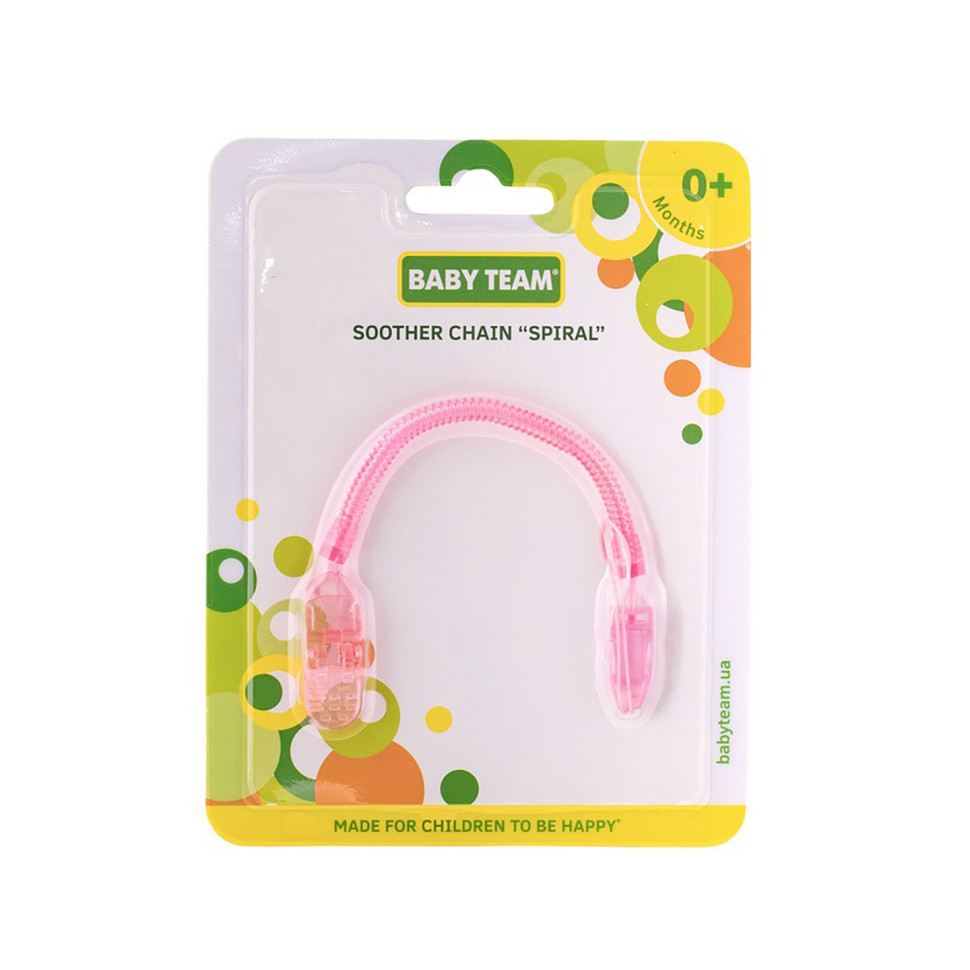 Ланцюжок для пустушки "Спіраль" 3335_рожевий Вінниця - фото 2