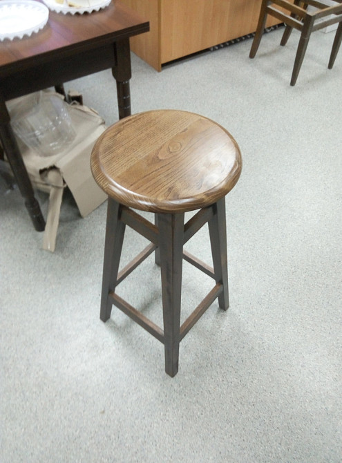 Табурет БАРНИЙ КРУГЛИЙ (80 см), горіх Київ - фото 2