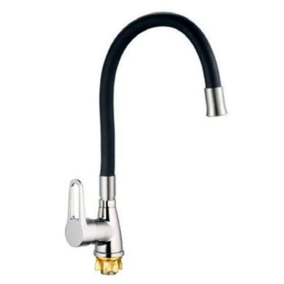 Кухонный смеситель Mixxus SOP4-045 Reflector Black с черным силиконовым изливом MI6487 Харьков