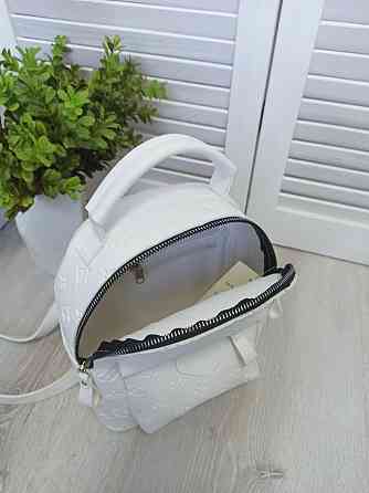 Жіночий рюкзак класичний брендовий. Жіночий маленький брендовий рюкзак Білий 816 Київ