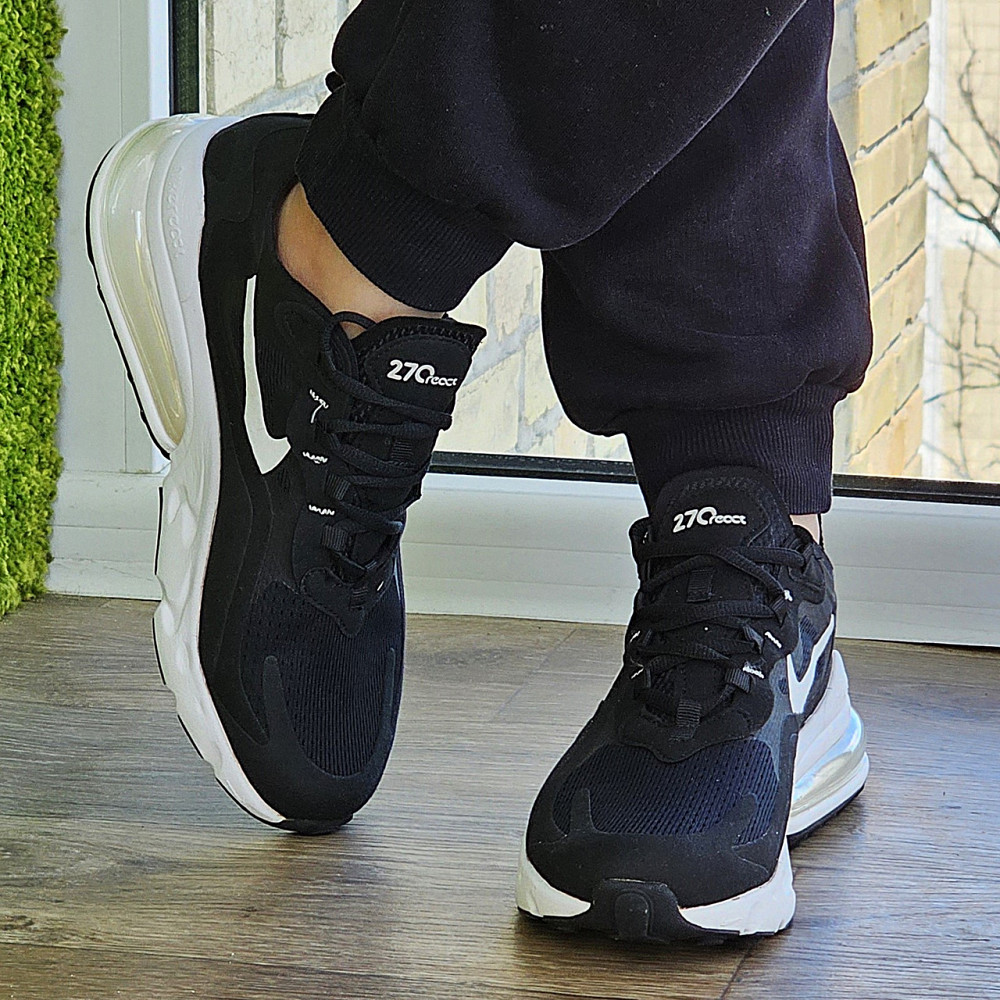 Кроссовки Nike 270 Сеточка Мужские Черные Найк с Амортизацией Летние (размеры: 41,42,43,44,45) Видео Обзор Днепр - изображение 8