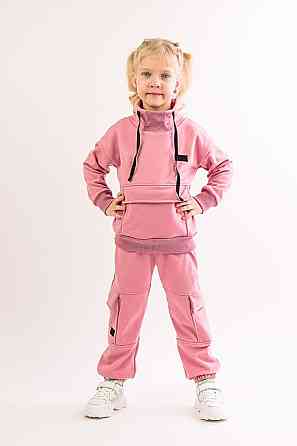 Костюм детский, спортивный х/б 100% (серый меланж, ментол, сиреневый,розовый, желтый) Крохатушка одяг 98, Розовый Киев