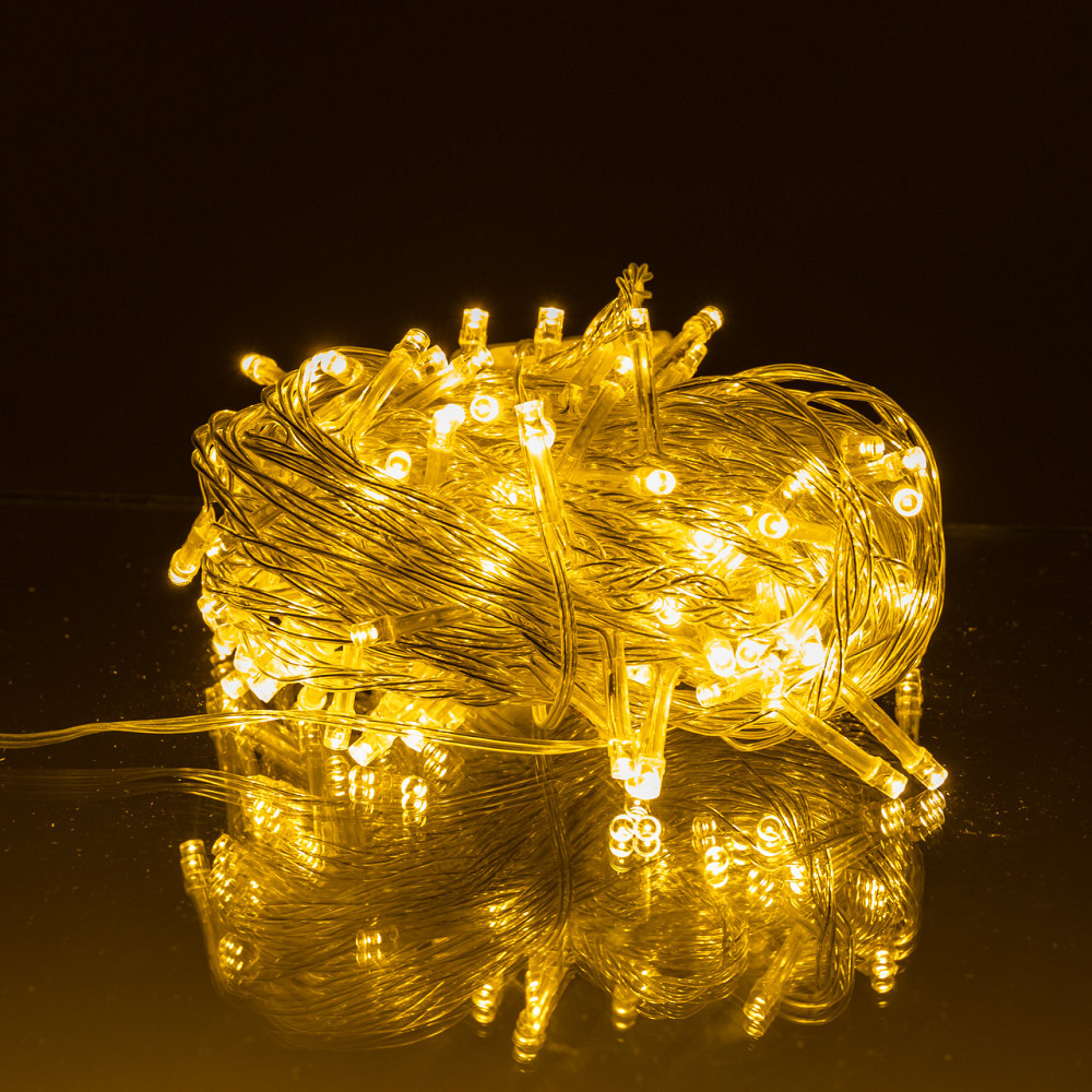 Garlando Новорічна гірлянда кімнатна нитка 10 м 120 LED кімнатна гірлянда білий провід Жовте св Київ - фото 1