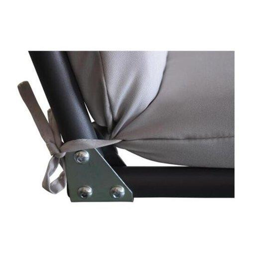 Качели трехместные садовые разборные серого цвета 