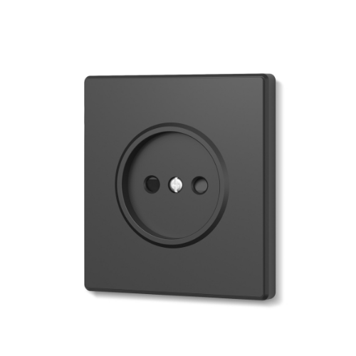 Розетка одинарна б/з вугільно-чорна VIDEX NOTA (VF-NT-SK1-BL) Житомир