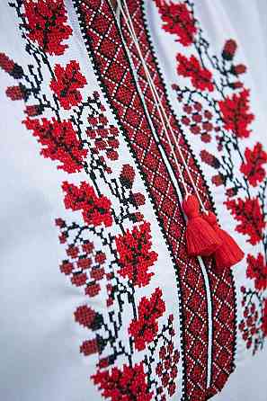 Вишиванка жіноча лляна, довгий рукав, хіт Київ