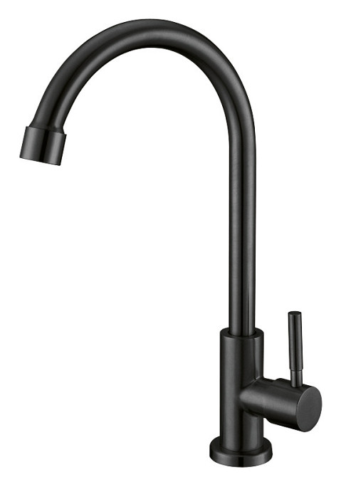 Монокран для холодної води MIXXUS MONO-01.SUS BLACK чорний із нерж. сталі (MI6561) Чернівці - фото 1