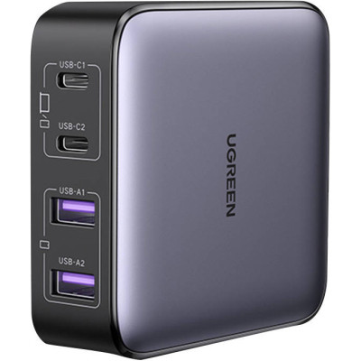 Зарядний пристрій Ugreen 4xUSB 65W (2хUSB-C+2xUSB-A) Gan CD327 (90747) Вінниця - фото 9