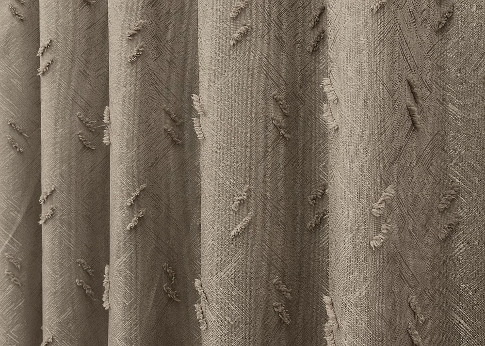 Комплект штор VR-Textil Льон Букле № 1886ш Капучино 150х270 см 2 шт (33-0915) Київ - фото 8