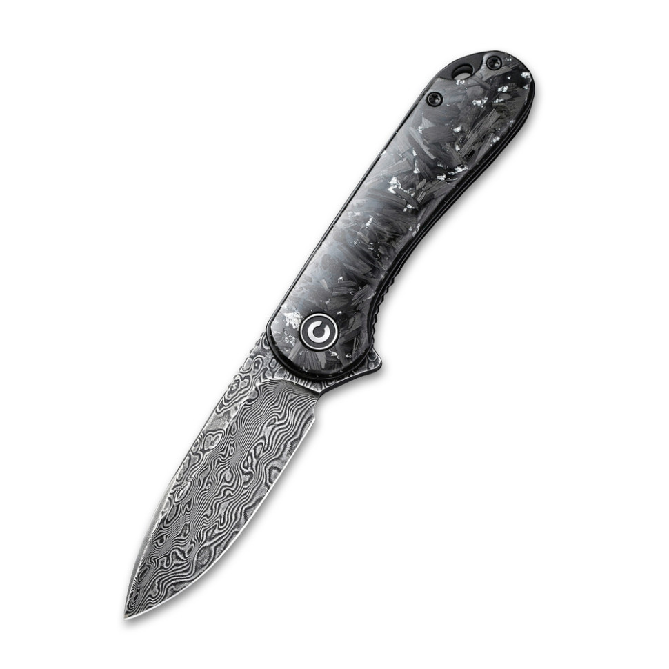 Ніж складаний кишеньковий Civivi Elementum, (7.5 см) Damascus / Carbon Fiber Київ - фото 1