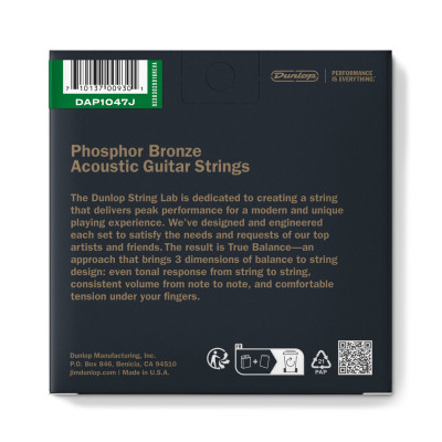 Струны для гитары Jim Dunlop Phosphor Bronze Acoustic Guitar Strings 12-String (10-47) (DAP1047J) Винница - изображение 2