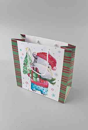 Пакети паперові подарункові, новорічні Квадрат 23*24*10 — 41 (12 шт.) Харків