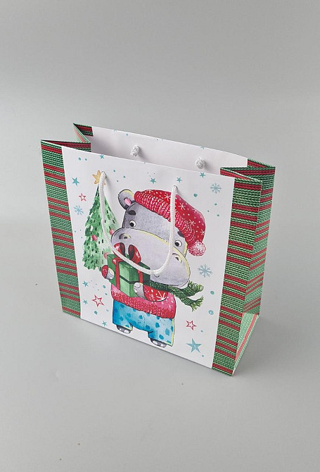 Пакети паперові подарункові, новорічні Квадрат 23*24*10 — 41 (12 шт.) Харків - фото 3