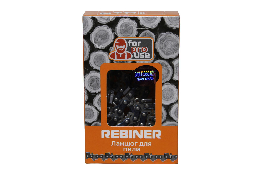 Ланцюг на бензопилу Rebiner (52 ланки, 3/8") – для твердих порід деревини, шина 35 см Львів - фото 3