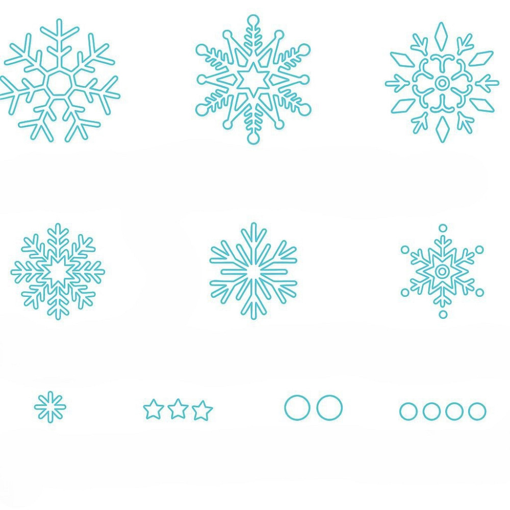 Новорічні сніжинки на вікна 30 на 20 см блакитний Київ - фото 3